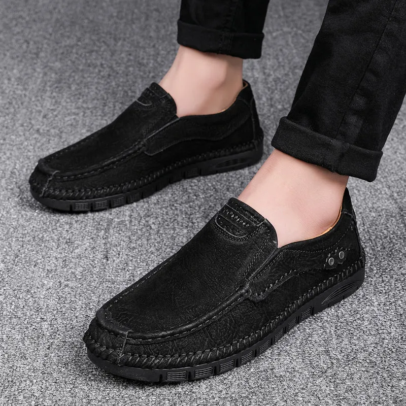 Men's Leather Moccasins Shoes Pumps Slip on Loafers | 88138