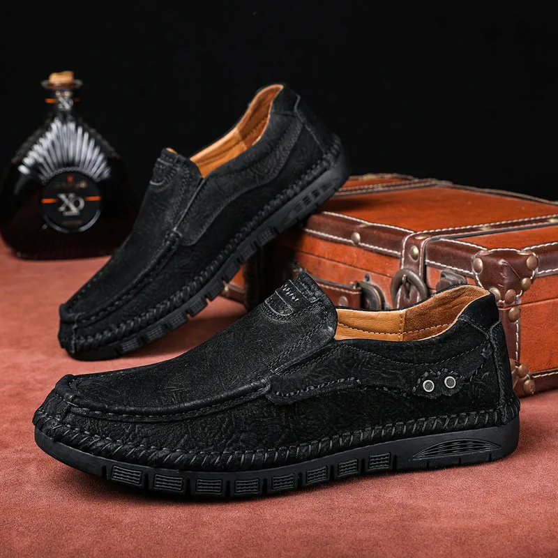 Men's Leather Moccasins Shoes Pumps Slip on Loafers | 88138