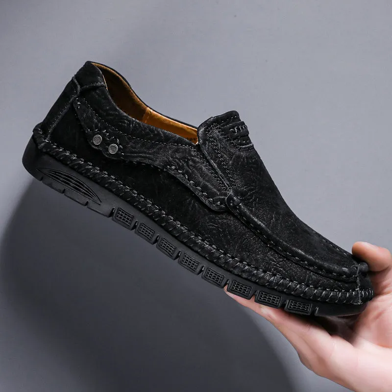 Men's Leather Moccasins Shoes Pumps Slip on Loafers | 88138