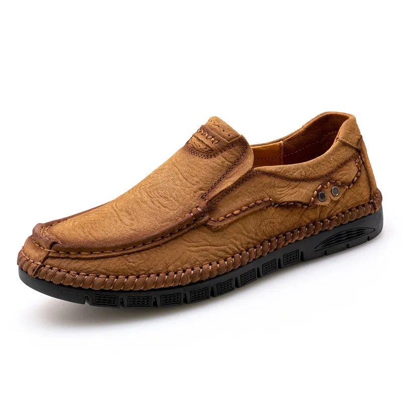 Men's Leather Moccasins Shoes Pumps Slip on Loafers | 88138