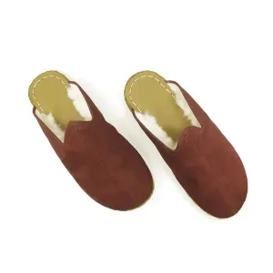 Men's Sheepskin Slippers Burgundy