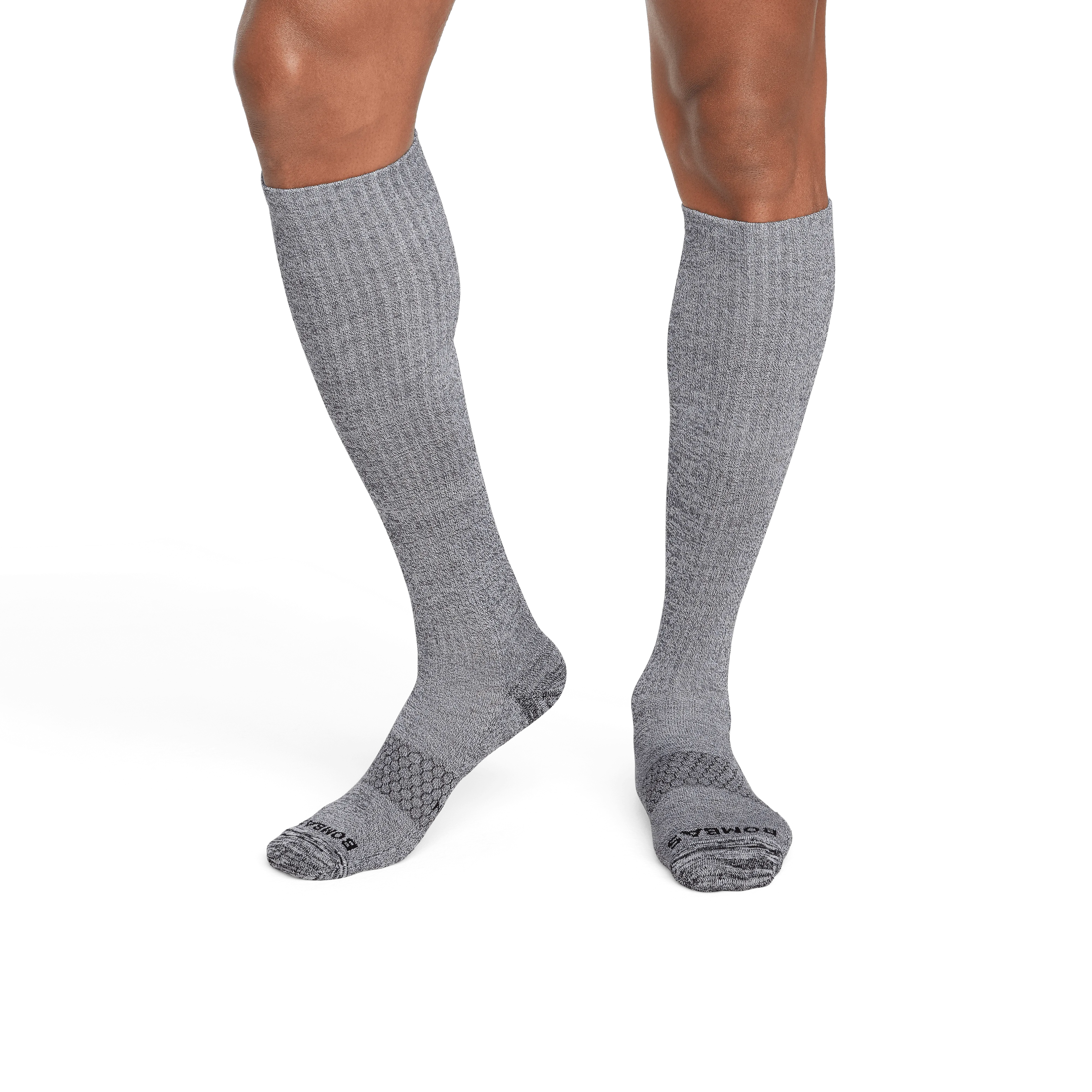 Men's Travel Compression Sock and Gripper Slipper 2-Pack