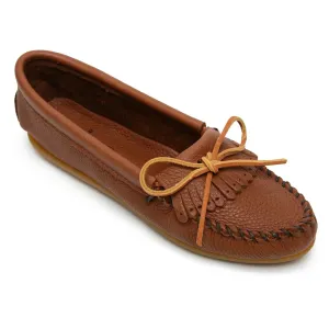 Minnetonka Deerskin Kilty Hardsole - Womens Moccasin