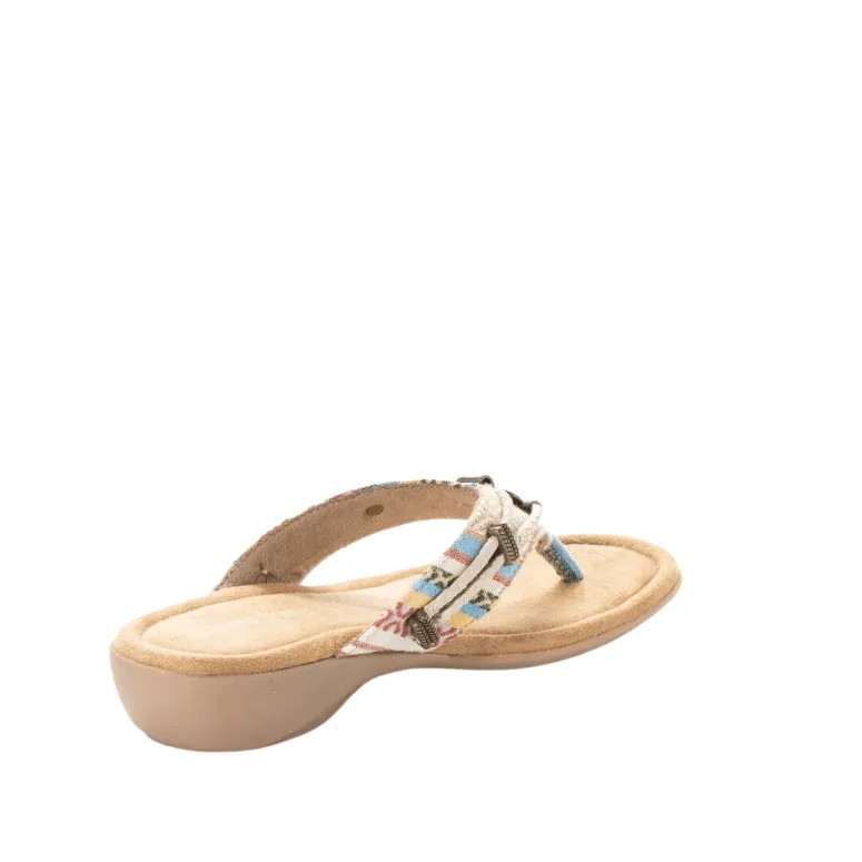 Minnetonka Women's Cortec Fabric Thong Sandals