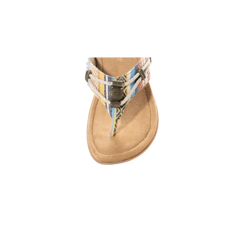 Minnetonka Women's Cortec Fabric Thong Sandals