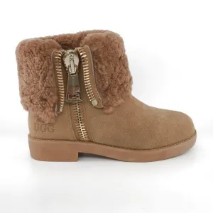 MUBO UGG BOOTS Heels TPR Sole Chestnut