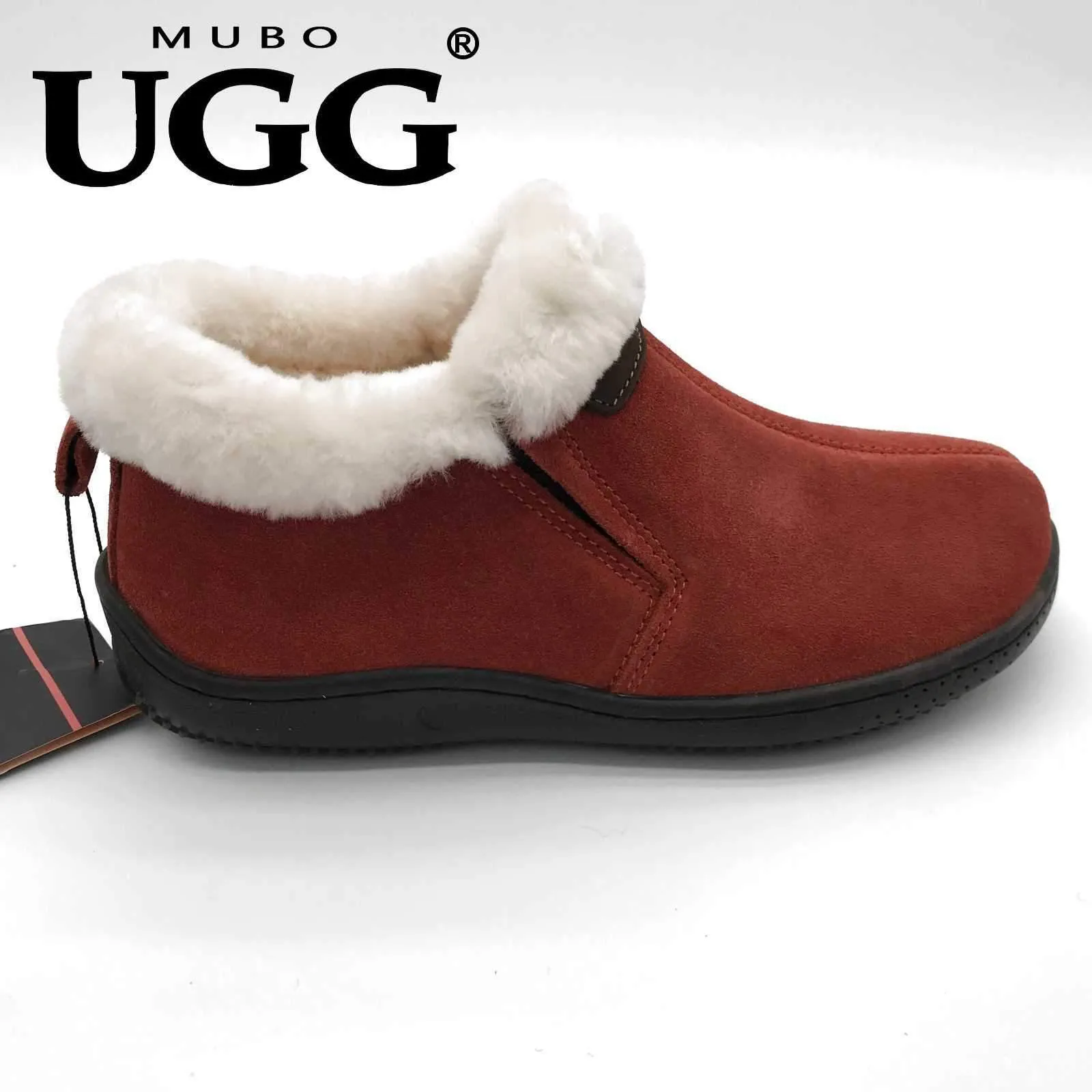 MUBO UGG Home Slipper Premium Sheepskin Shoes Antislip TPR Sole SN1006