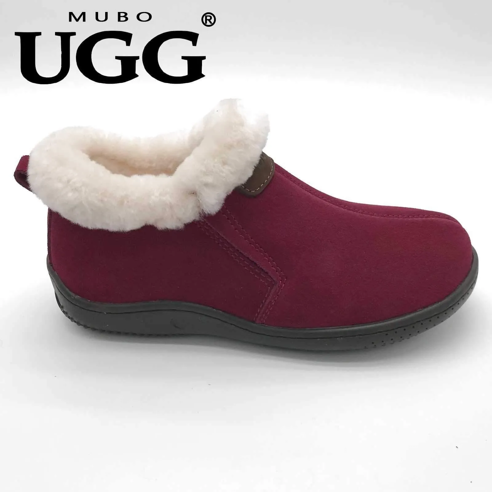 MUBO UGG Home Slipper Premium Sheepskin Shoes Antislip TPR Sole SN1006