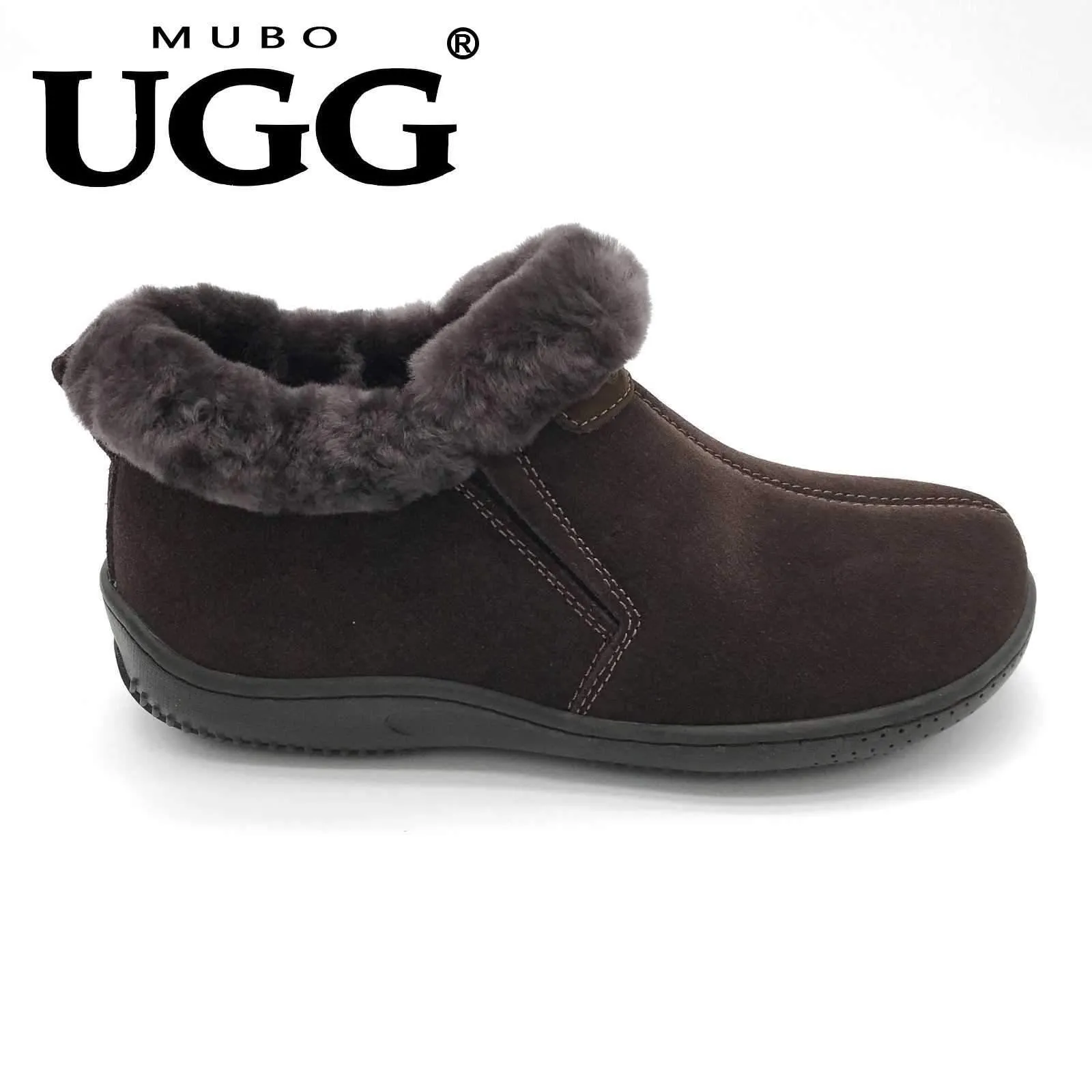 MUBO UGG Home Slipper Premium Sheepskin Shoes Antislip TPR Sole SN1006