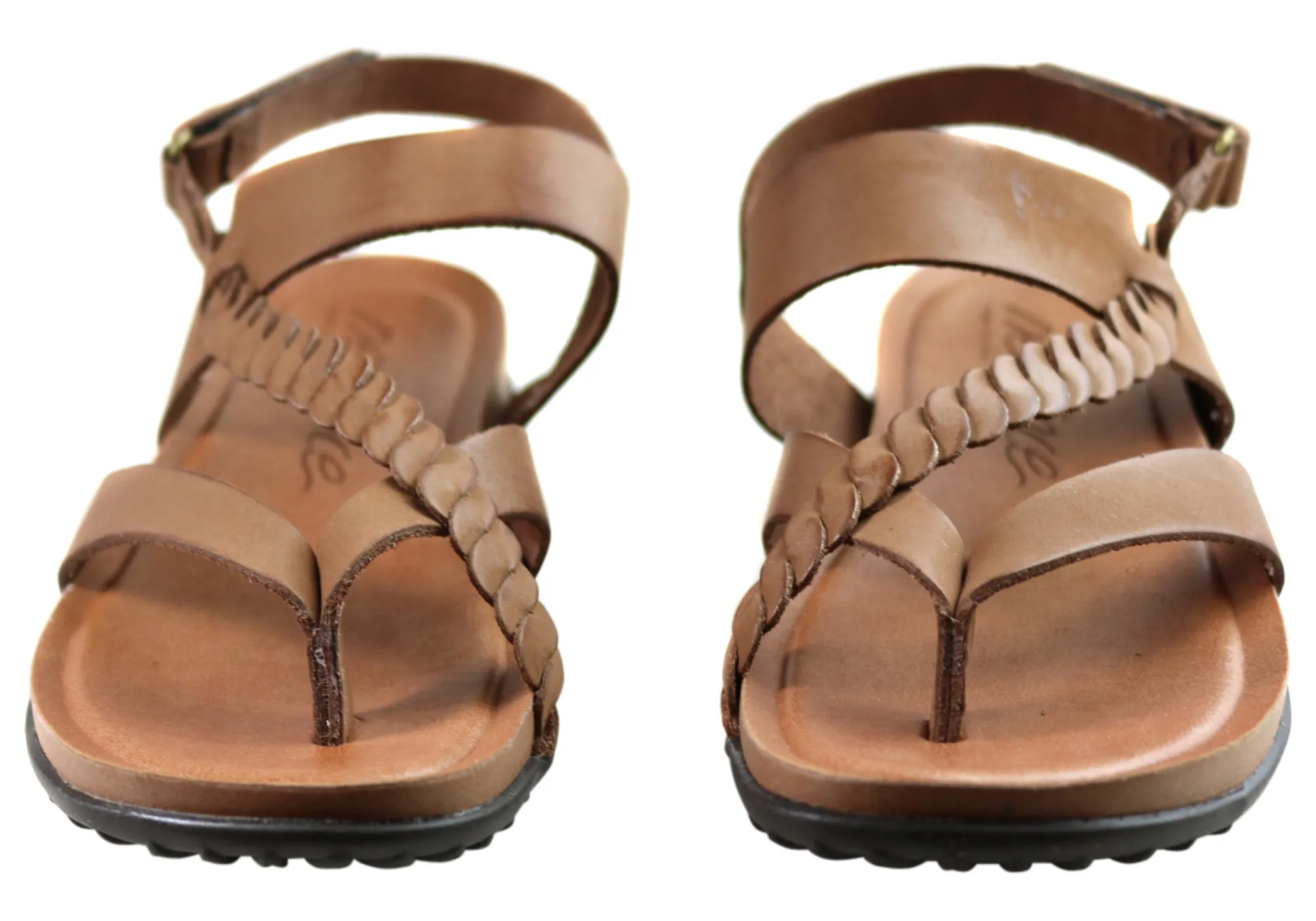 New Face Retreat Womens Comfortable Leather Sandals Made In Brazil