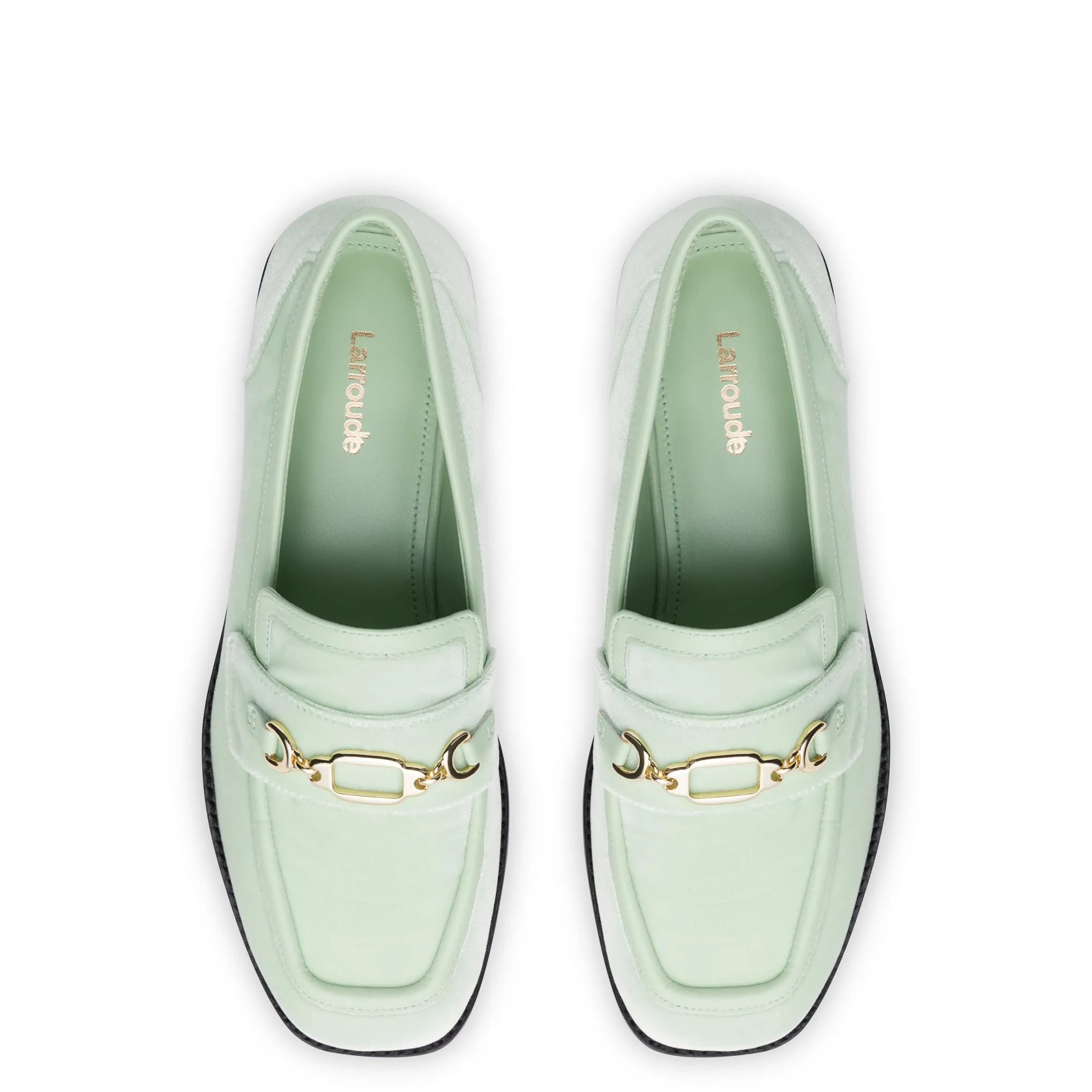 Patricia Loafer In Mint Green Velvet