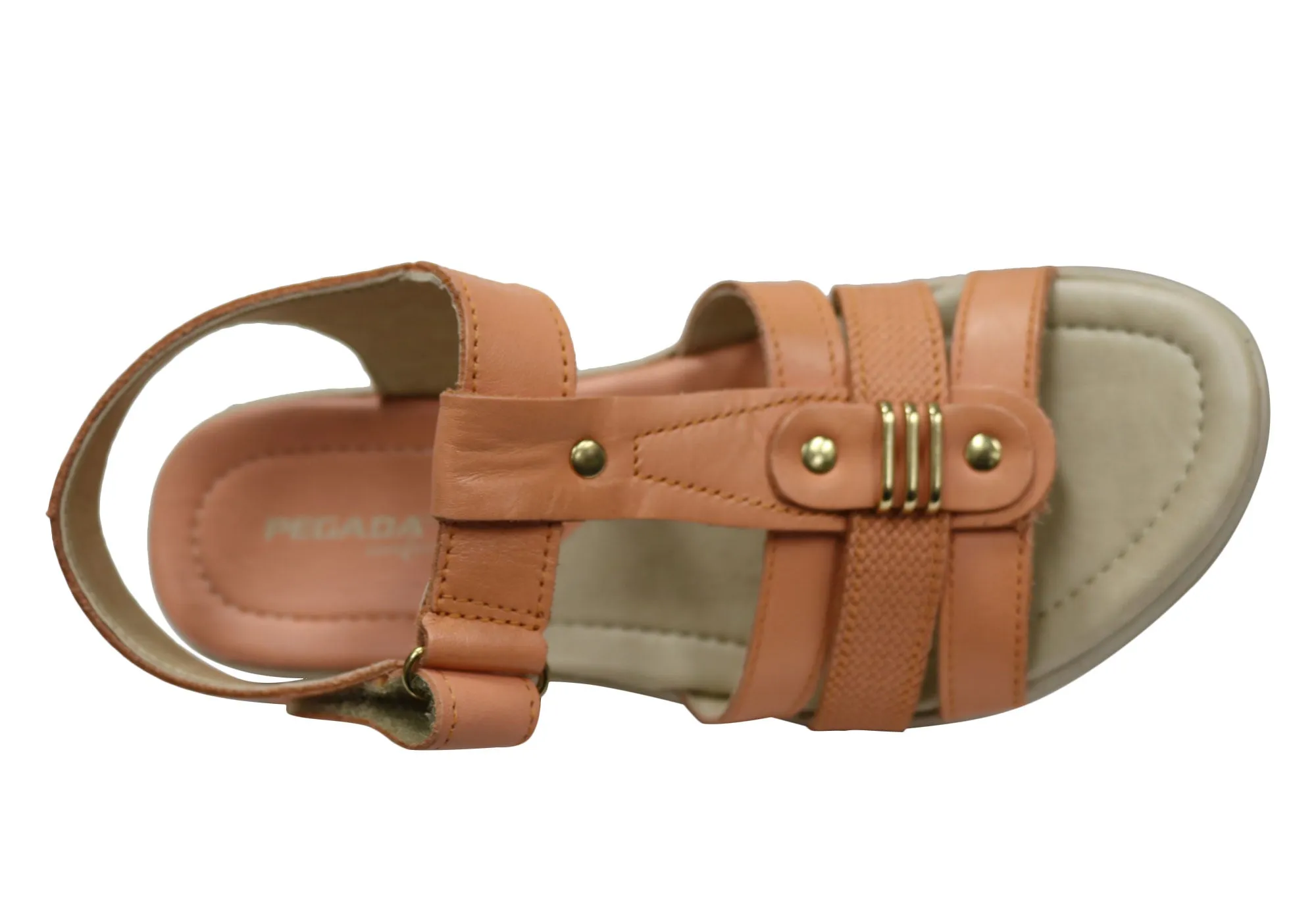 Pegada Tasha Womens Comfortable Leather Sandals Made In Brazil