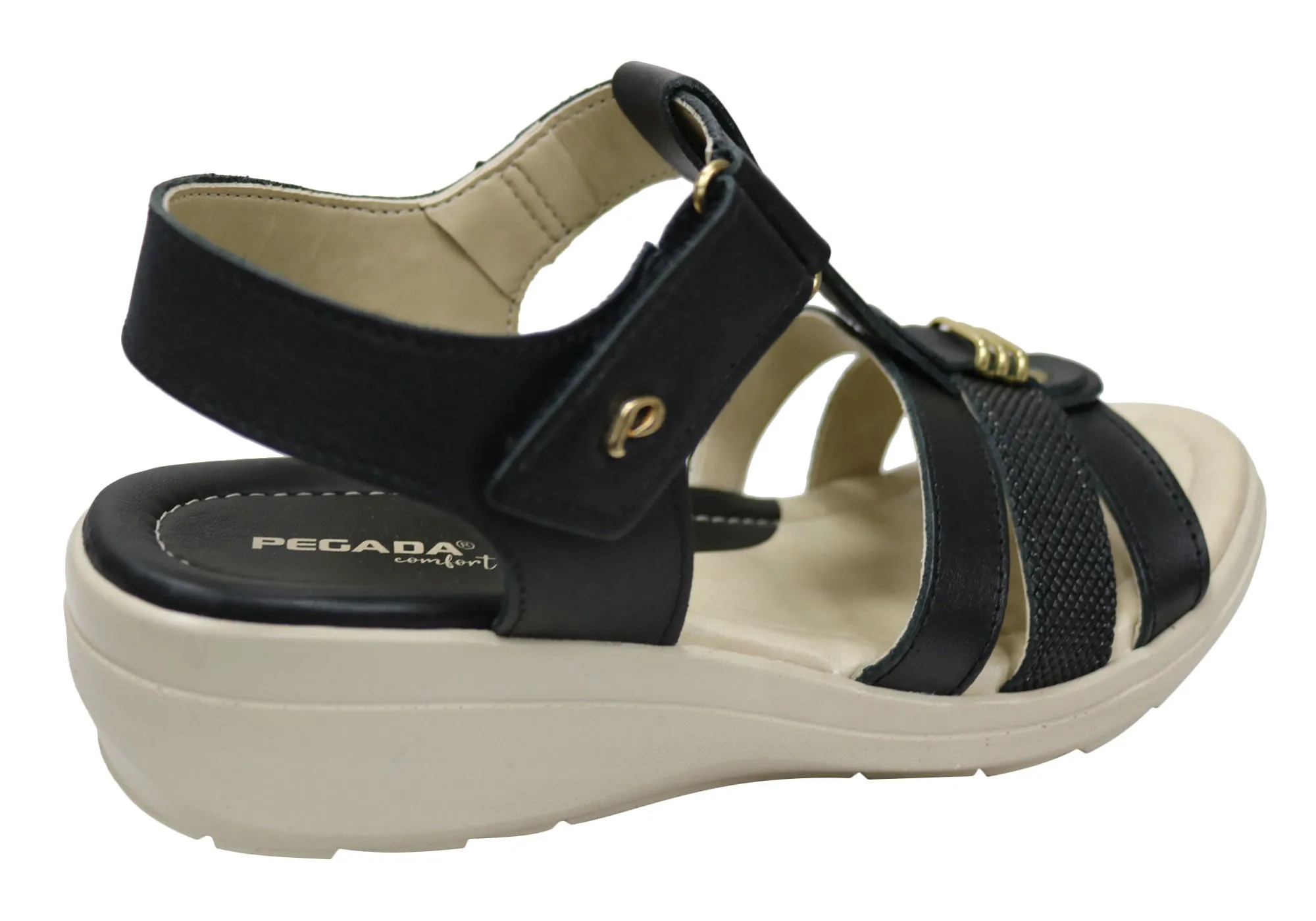 Pegada Tasha Womens Comfortable Leather Sandals Made In Brazil