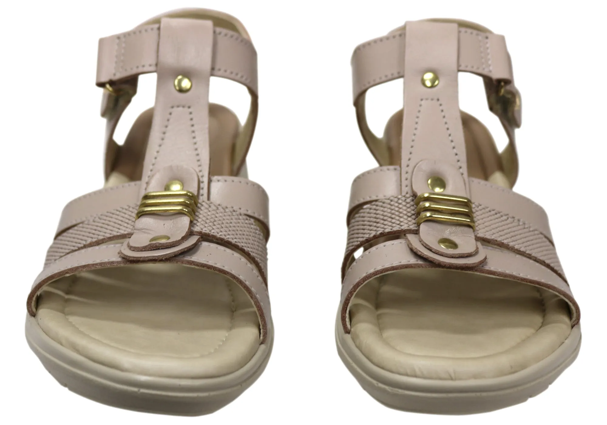 Pegada Tasha Womens Comfortable Leather Sandals Made In Brazil