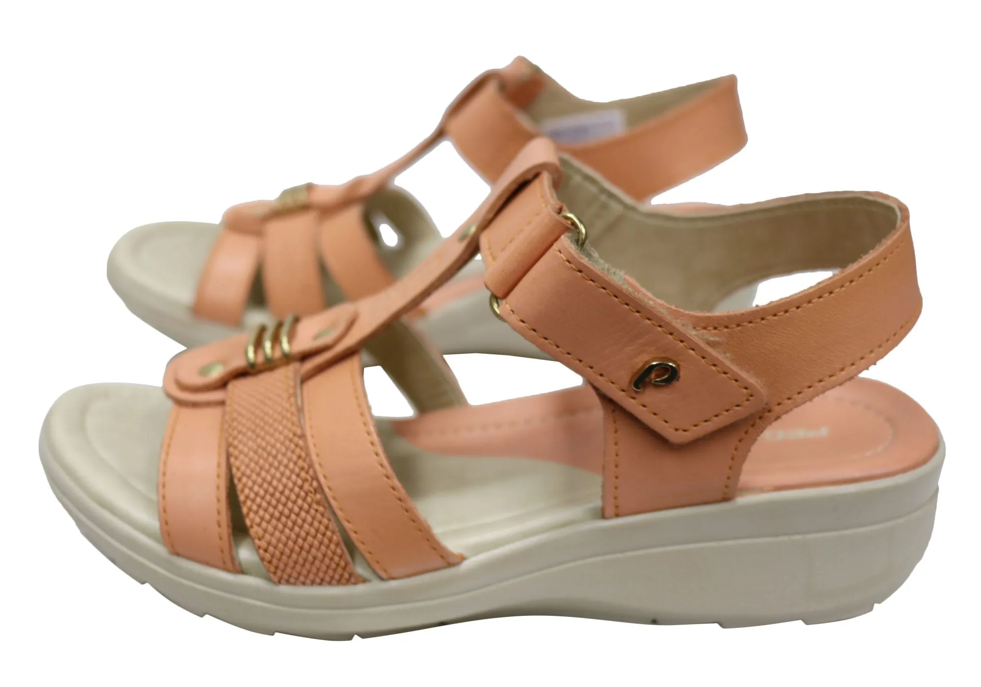 Pegada Tasha Womens Comfortable Leather Sandals Made In Brazil