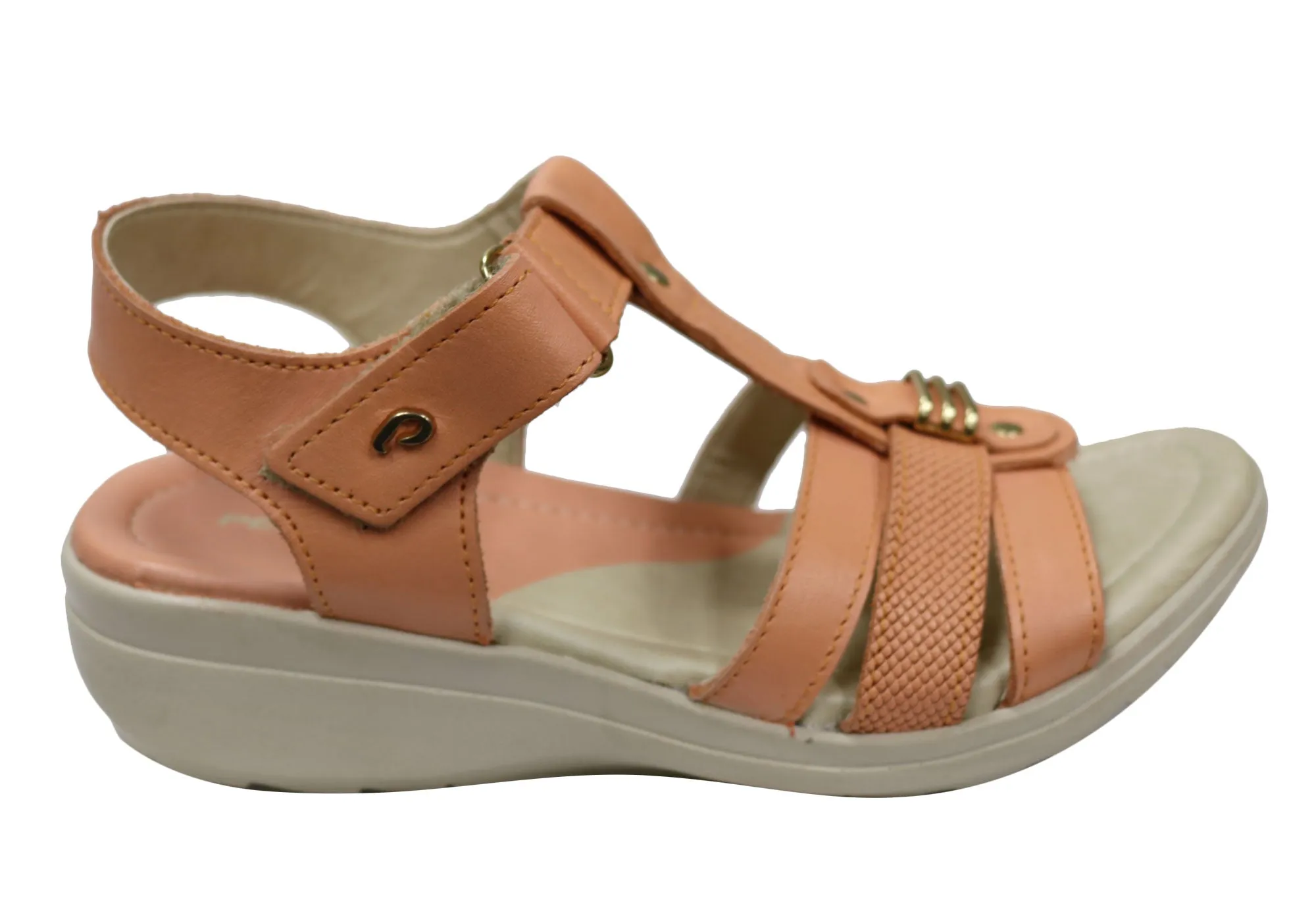 Pegada Tasha Womens Comfortable Leather Sandals Made In Brazil