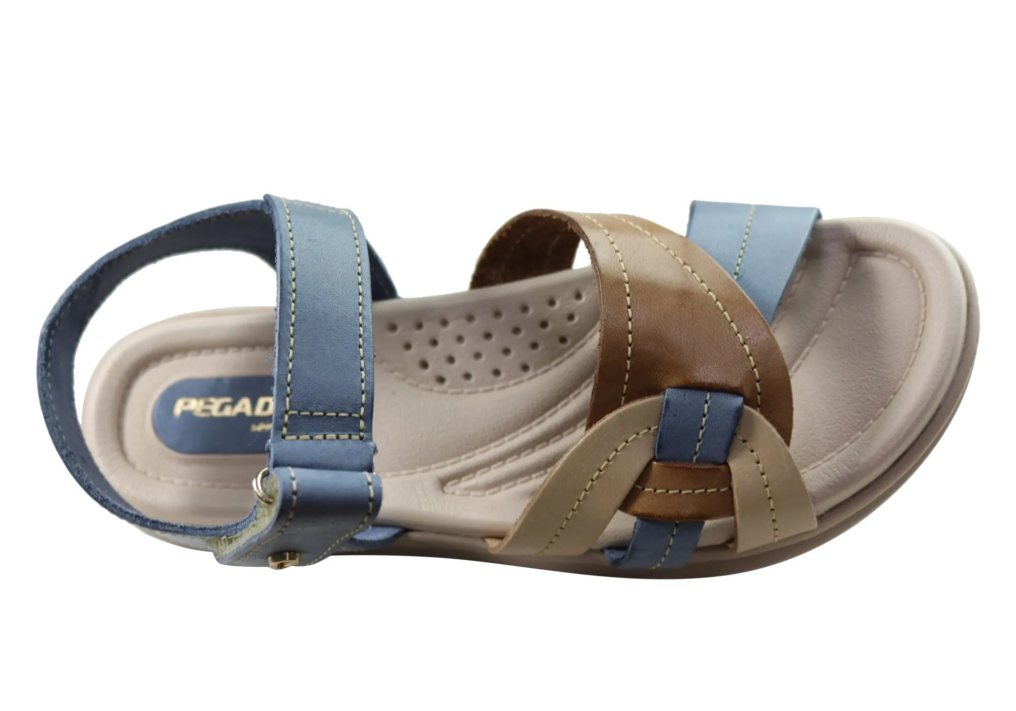 Pegada Vive Womens Comfortable Leather Sandals Made In Brazil