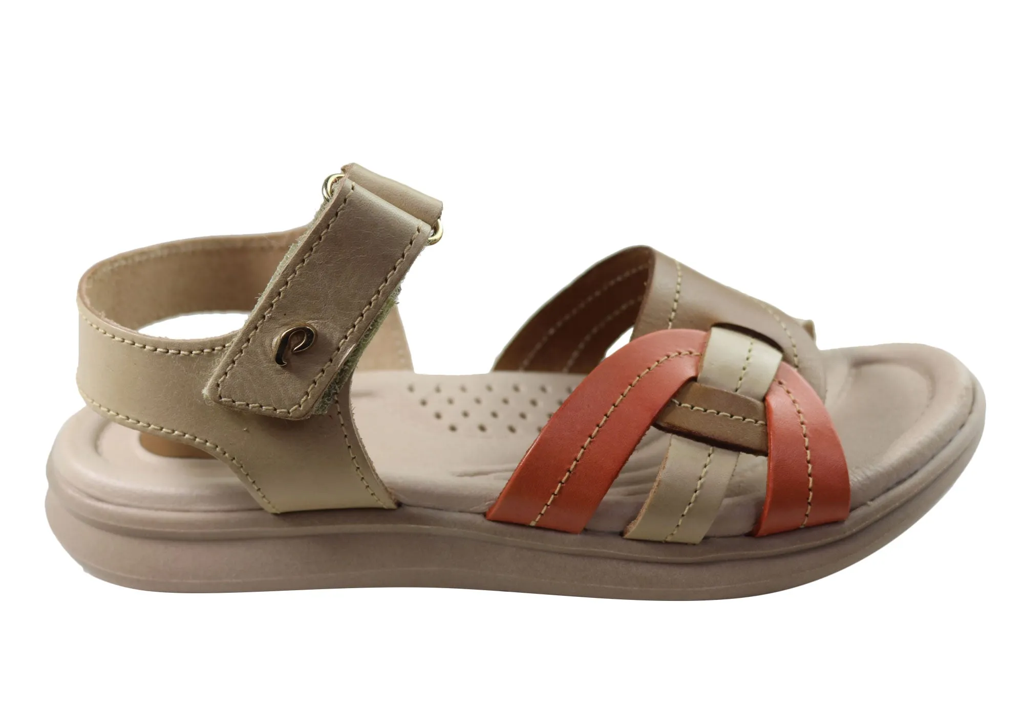 Pegada Vive Womens Comfortable Leather Sandals Made In Brazil