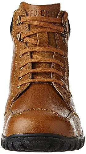 Red Chief Men's Glassy Tan Leather Boots - 10 UK/India (44.5 EU)(RC3403 287)