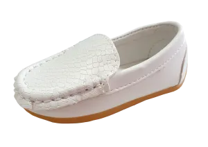 S168 Moccasin Softee White EU21-25