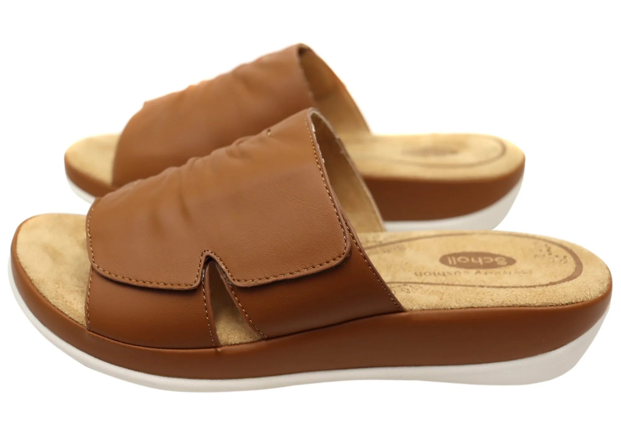 Scholl Orthaheel Cora Womens Comfortable Memory Foam Slide Sandals