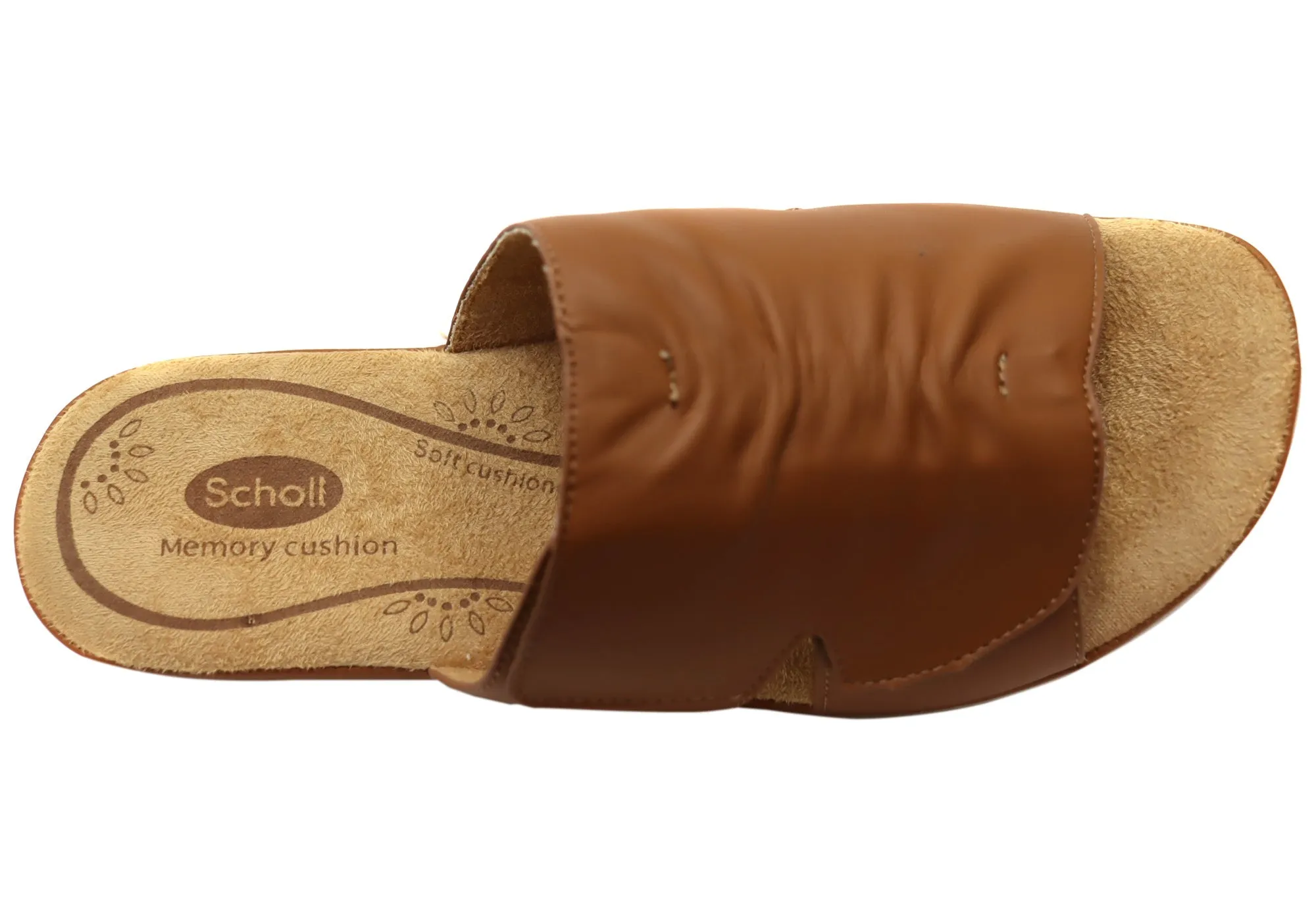 Scholl Orthaheel Cora Womens Comfortable Memory Foam Slide Sandals