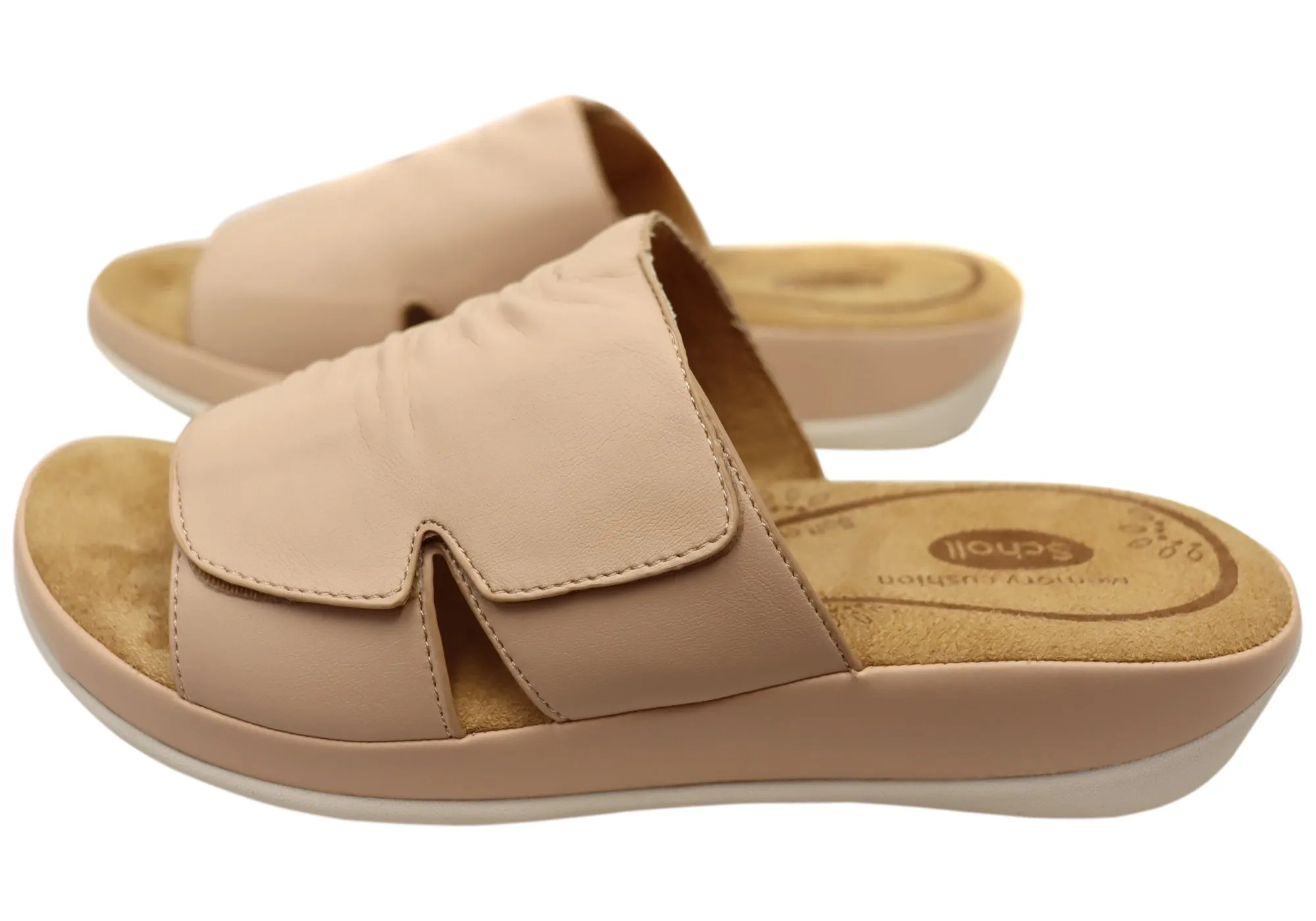 Scholl Orthaheel Cora Womens Comfortable Memory Foam Slide Sandals