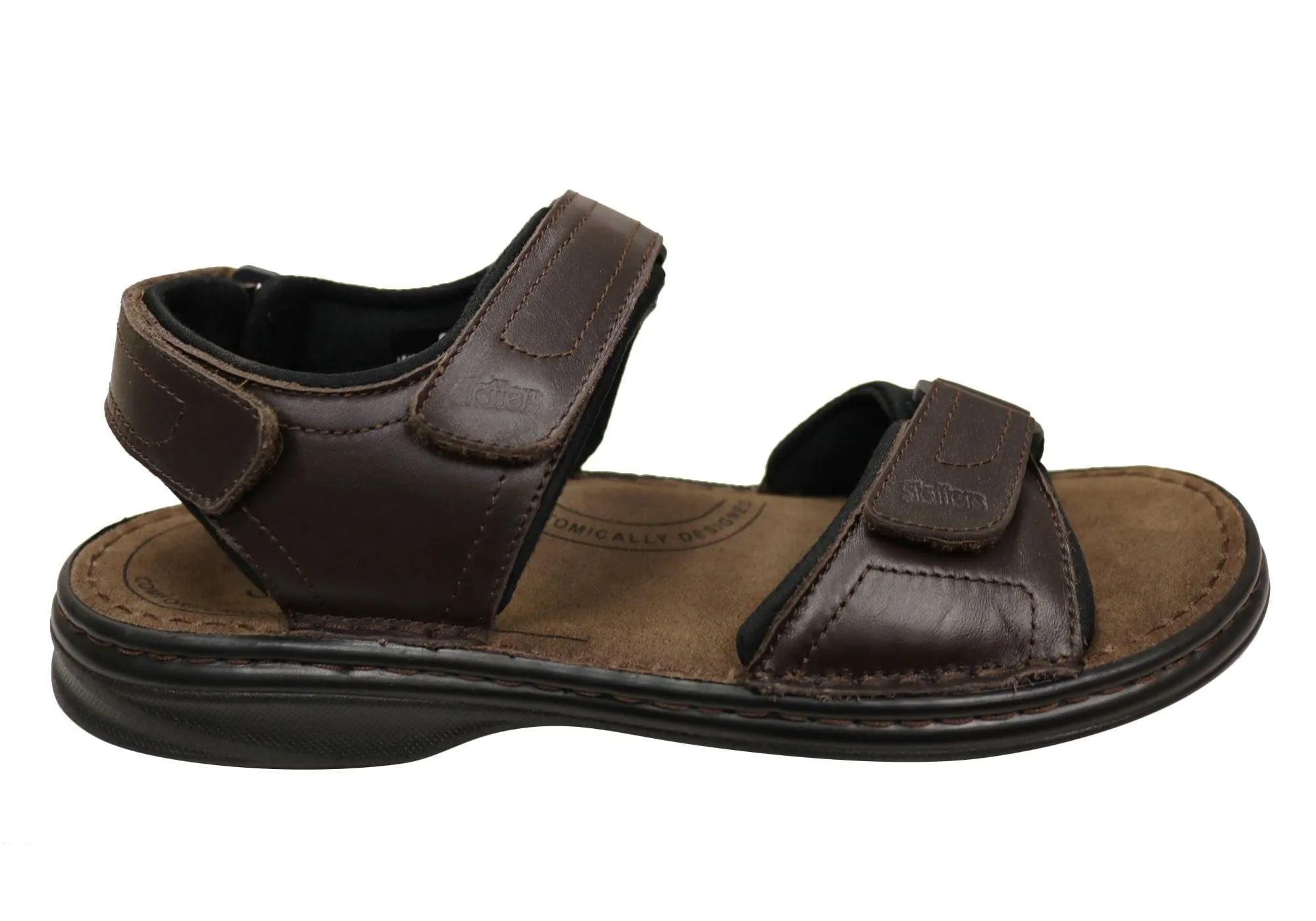 Slatters Tahiti Mens Comfortable Adjustable Leather Sandals