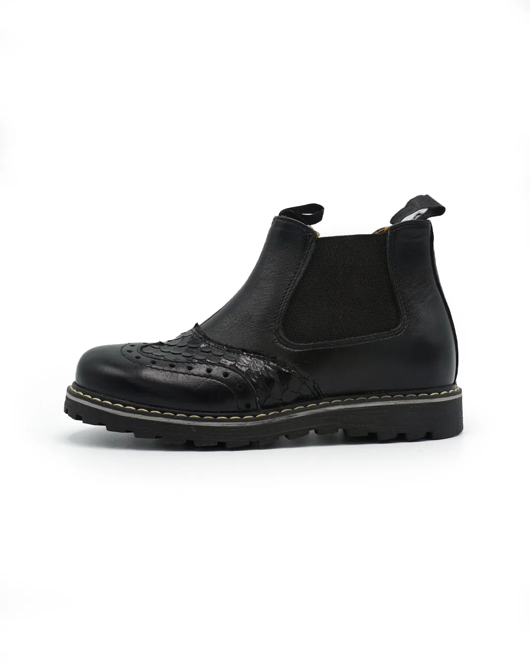 Slip on Oxford Style Leather Boots