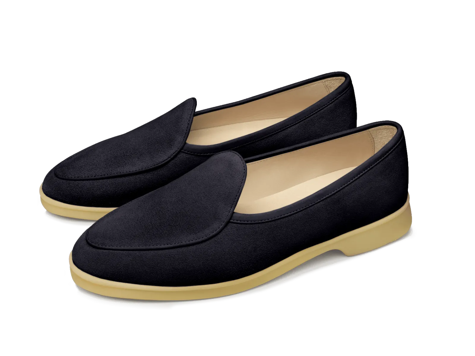 Stride Loafers in Orage Glove Suede Natural Sole