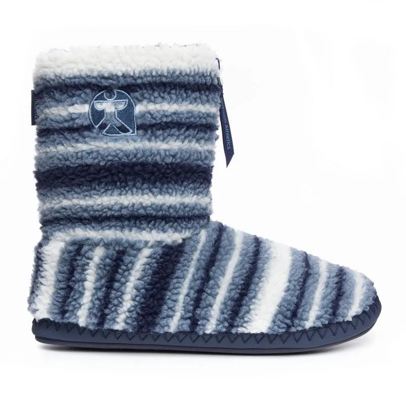 Teddy - Sherpa Slipper Boot - Blue Stripe