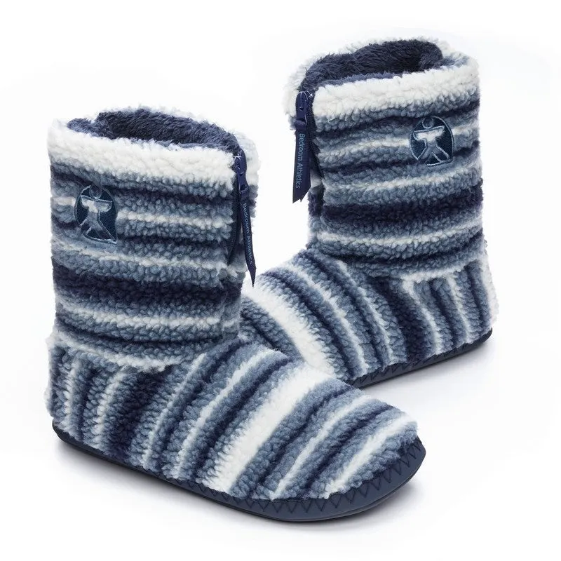 Teddy - Sherpa Slipper Boot - Blue Stripe