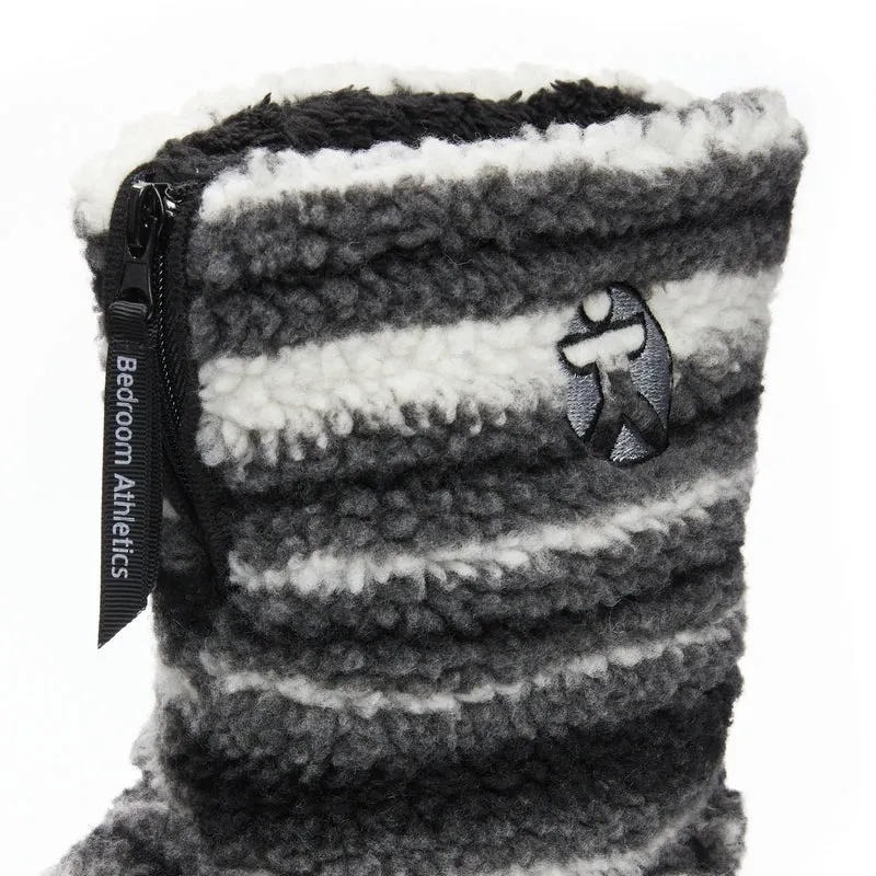 Teddy - Sherpa Slipper Boot - Grey Stripe