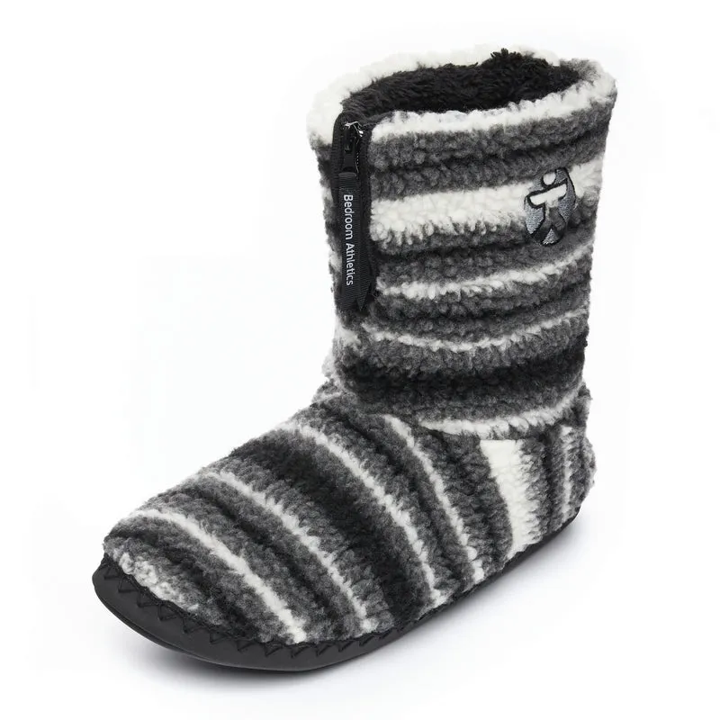 Teddy - Sherpa Slipper Boot - Grey Stripe