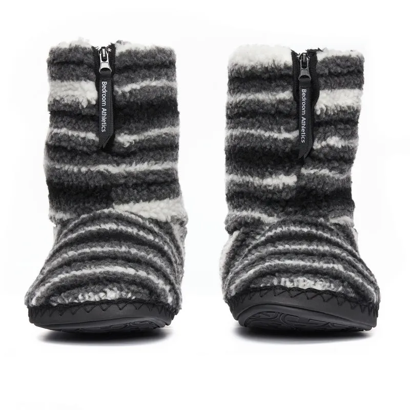 Teddy - Sherpa Slipper Boot - Grey Stripe