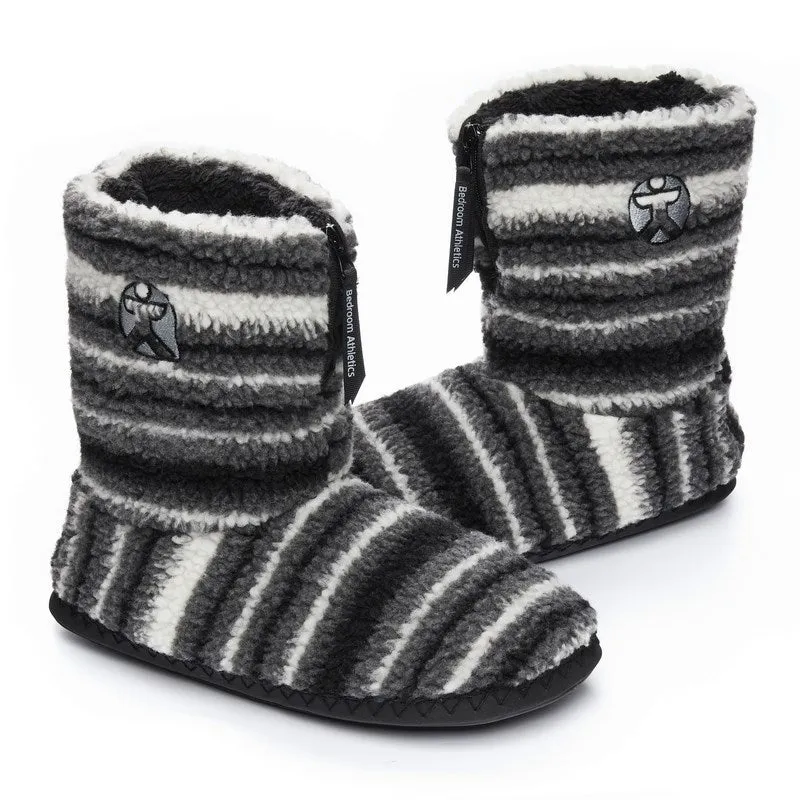 Teddy - Sherpa Slipper Boot - Grey Stripe