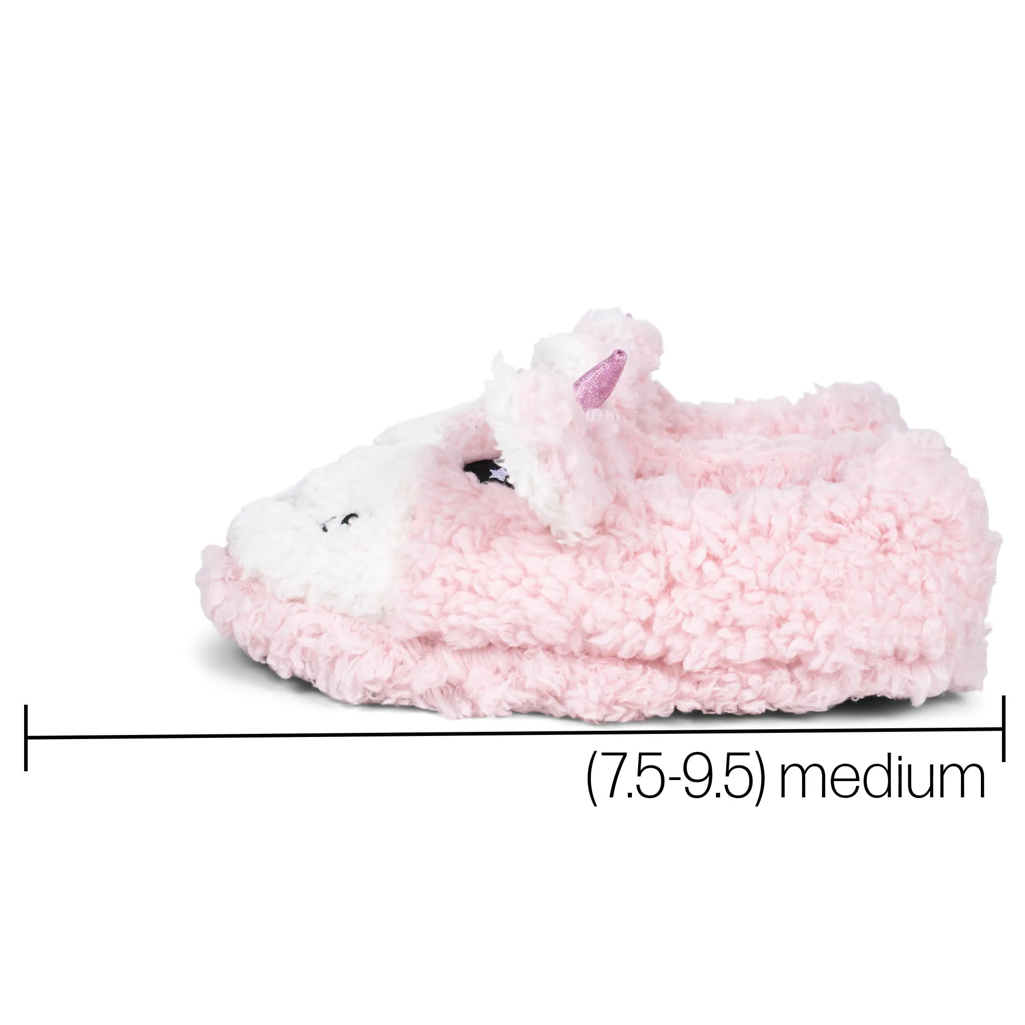 Unicorn Pink Women's Animal Cozy Plush Lined Non Slip Fuzzy Slipper - Medium