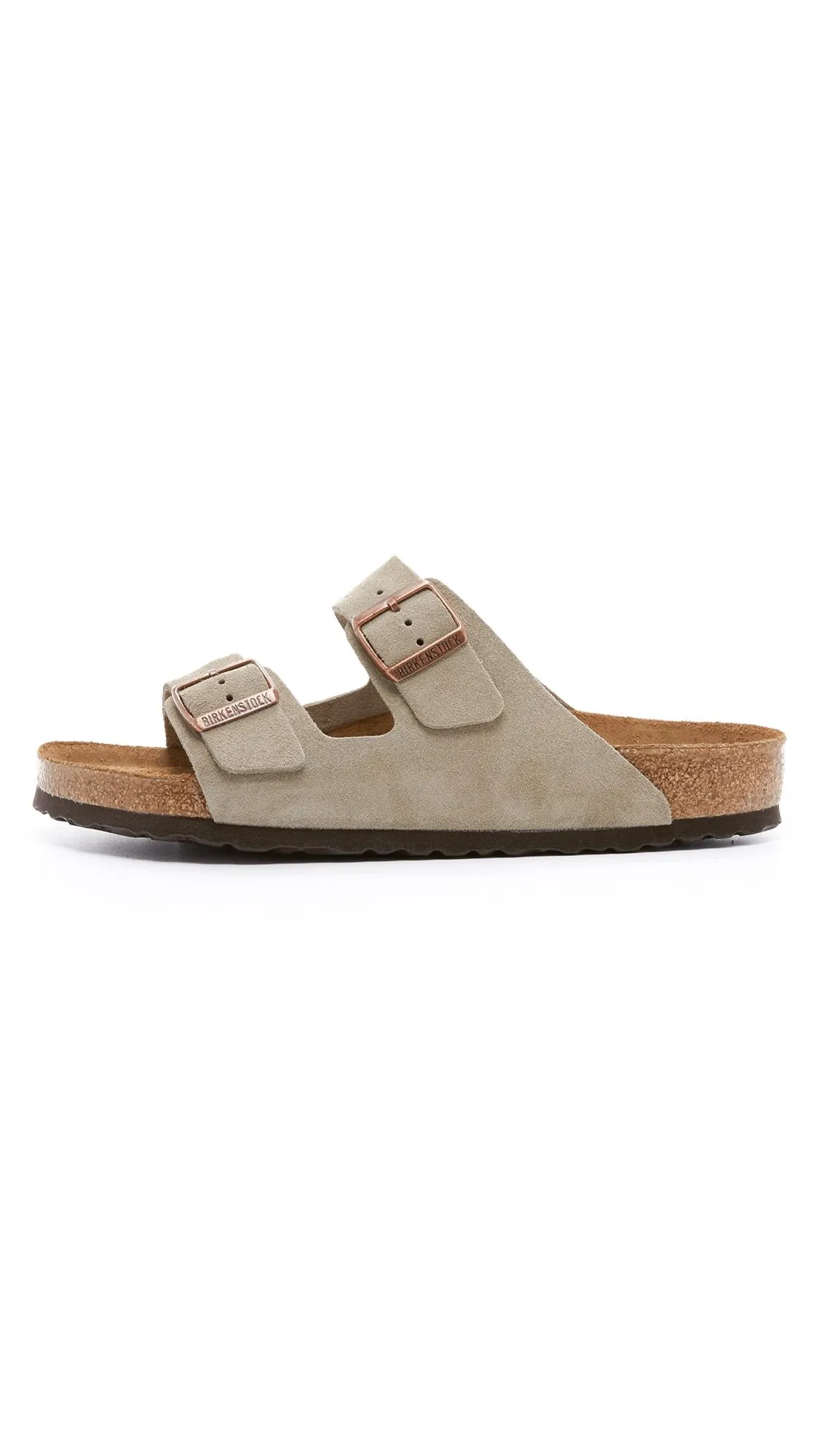 Unisex Shoes Birkenstock ARIZONA Soft Footbed Slide Sandals 0951301 TAUPE SUEDE