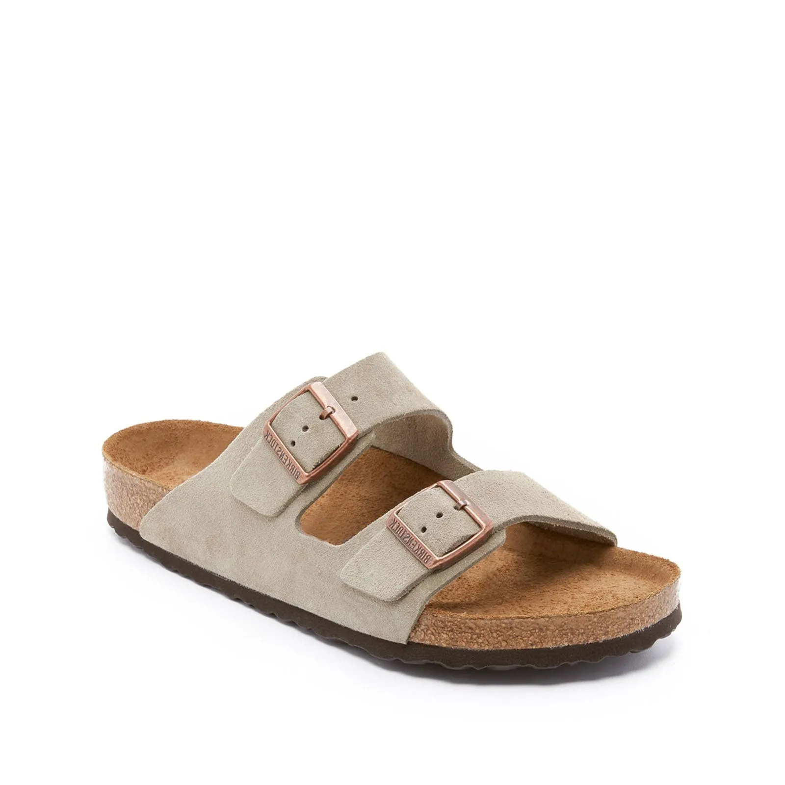 Unisex Shoes Birkenstock ARIZONA Soft Footbed Slide Sandals 0951301 TAUPE SUEDE