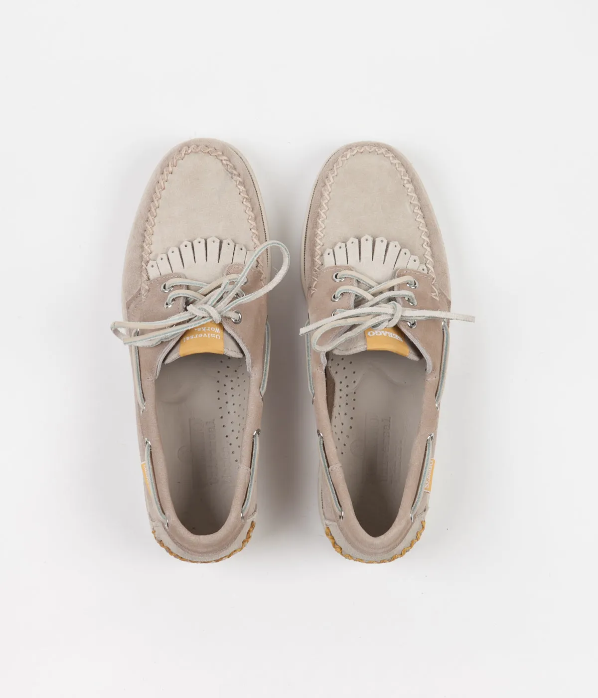 Universal Works x Sebago Portland Suede Shoes - Cream