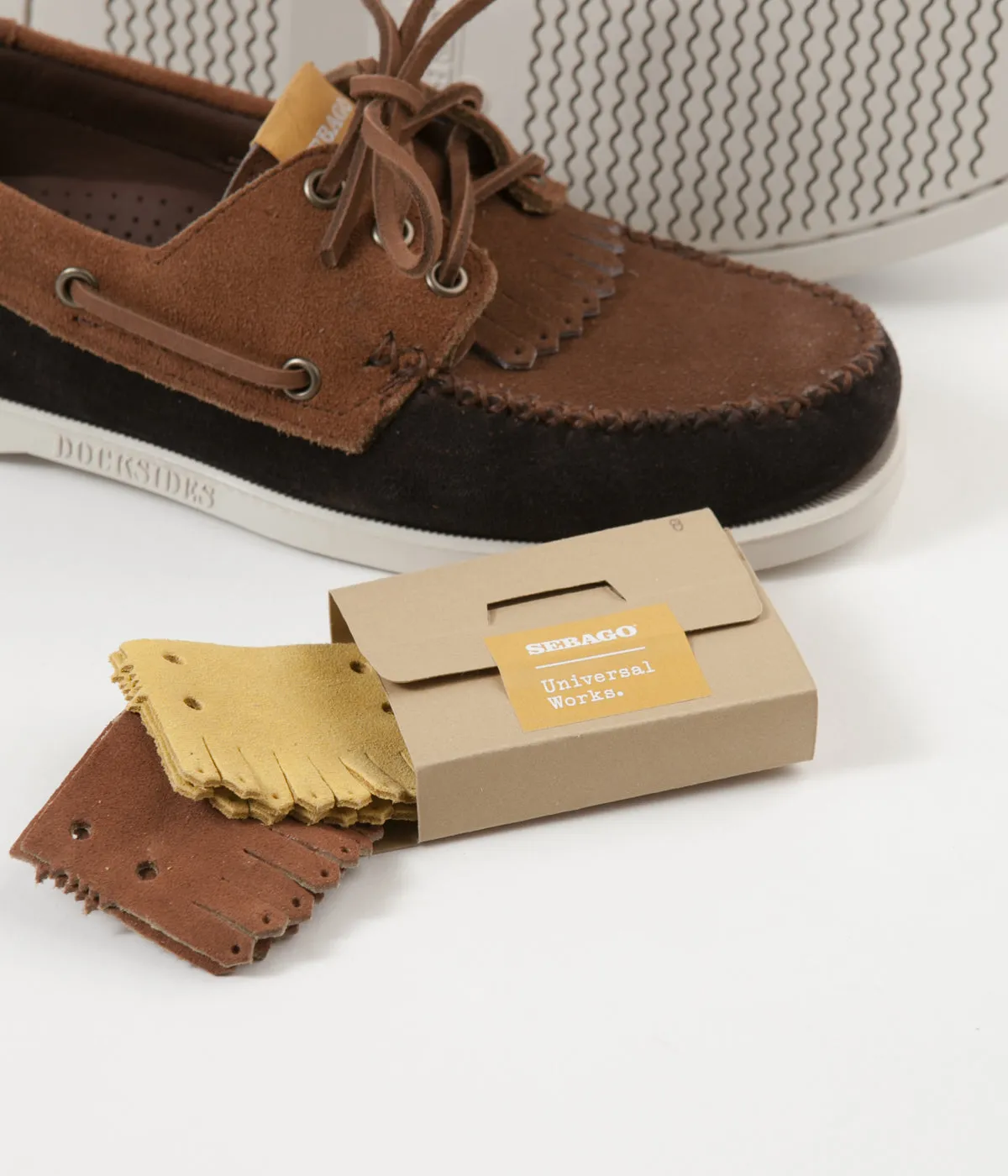 Universal Works x Sebago Portland Suede Shoes - Dark Brown