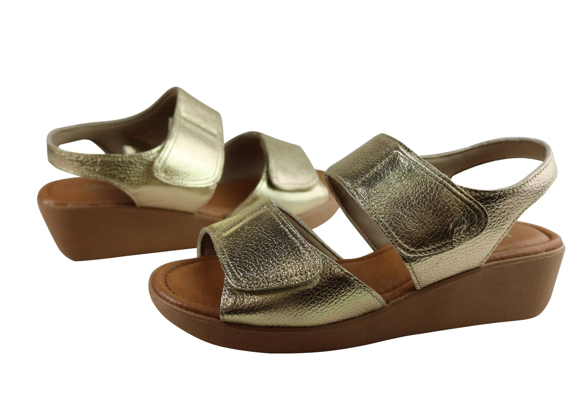 Usaflex Beckley Womens Comfortable Leather Sandals Made In Brazil