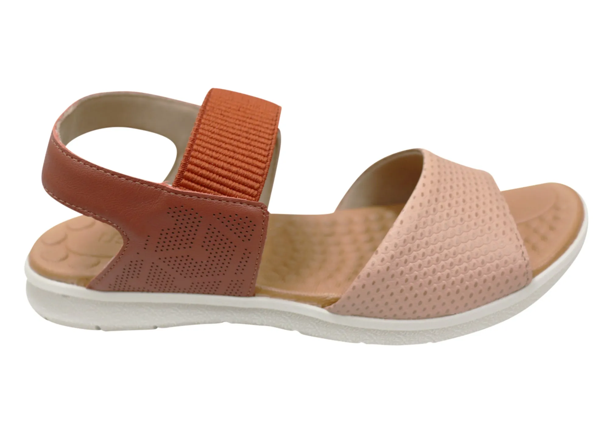 Usaflex Calandra Womens Comfortable Leather Sandals Made In Brazil