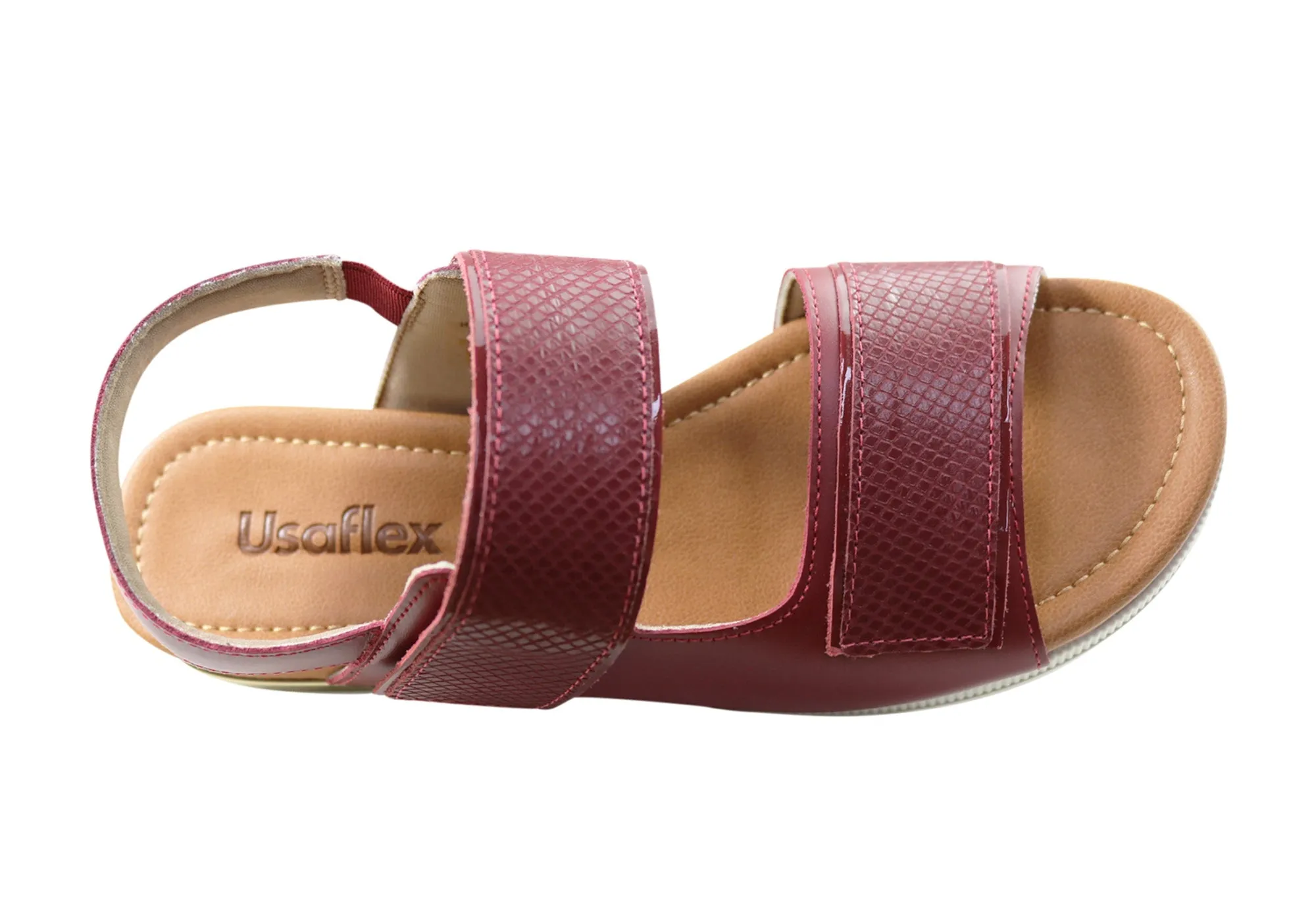 Usaflex Hilda Womens Comfortable Leather Sandals Made In Brazil