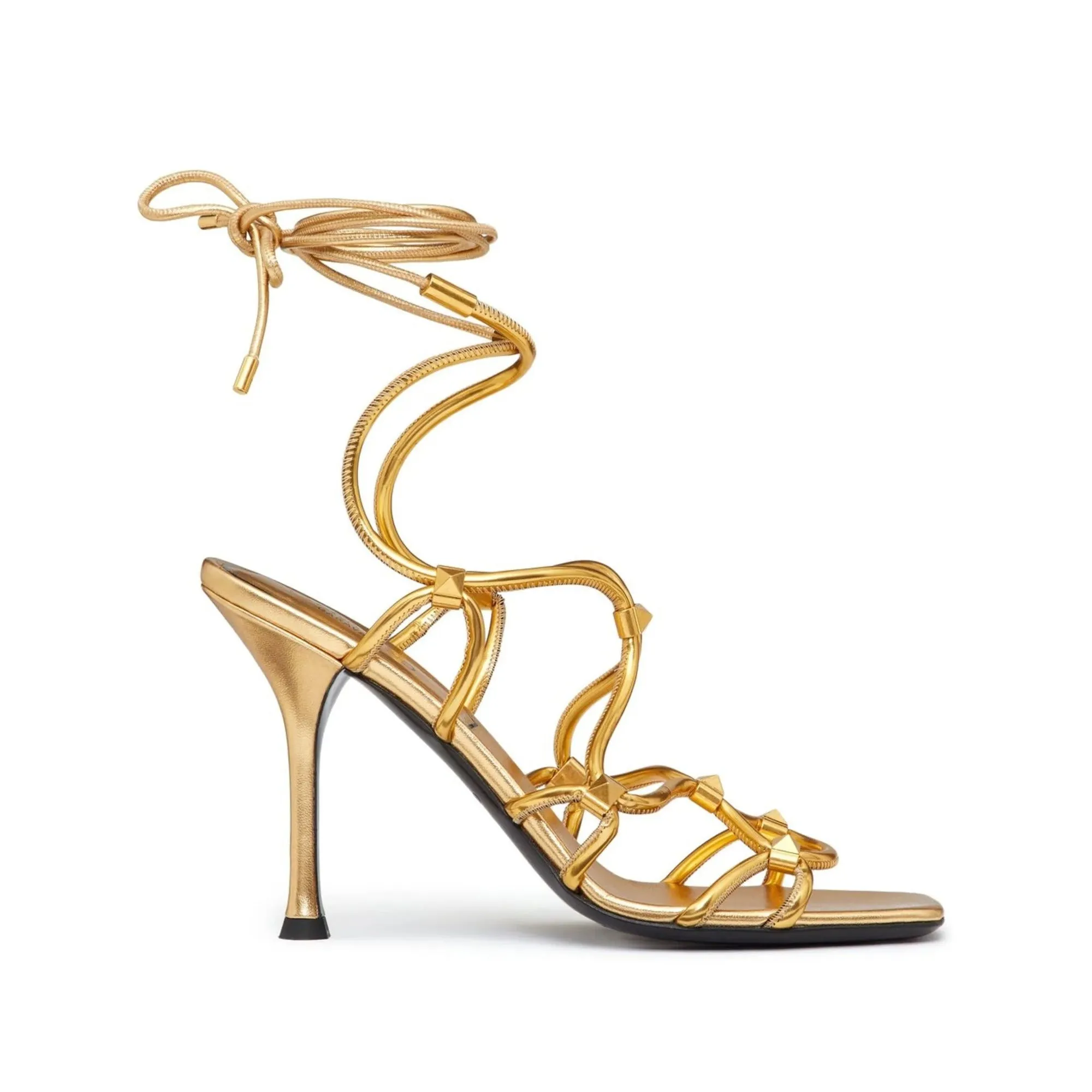 Valentino Garavani Rockstud Net Lace-Up Sandals