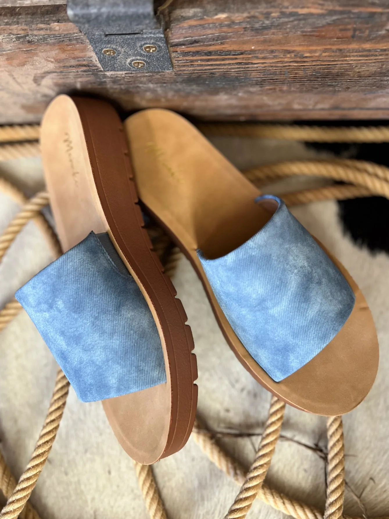 Vera Denim Slides*