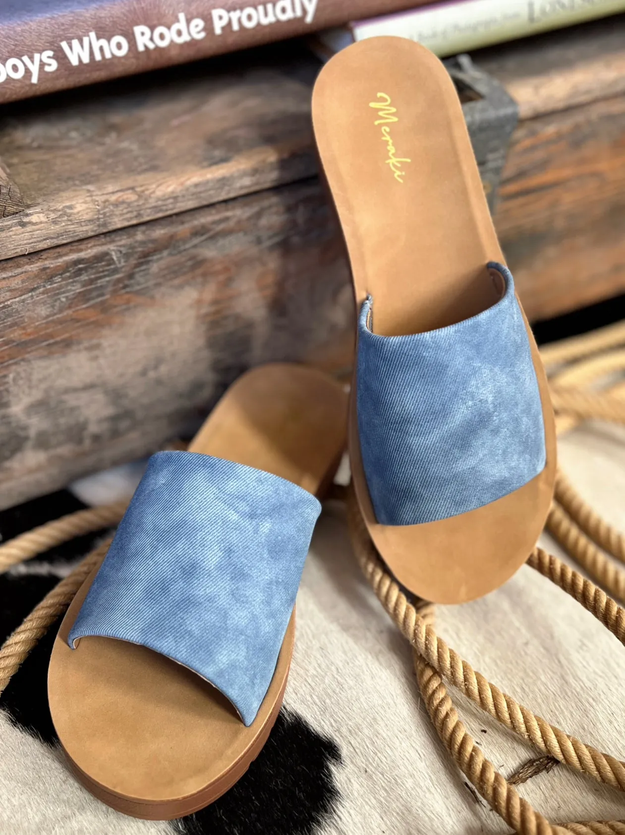 Vera Denim Slides*