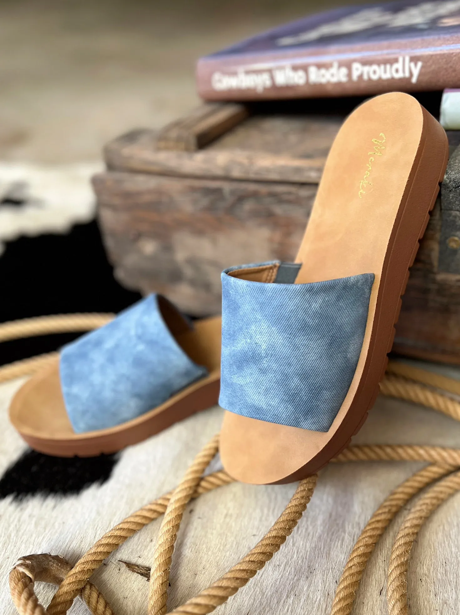 Vera Denim Slides*