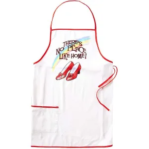 Wizard of Oz Apron with Sentiment There's No Place Like Home with Red Ruby Slippers