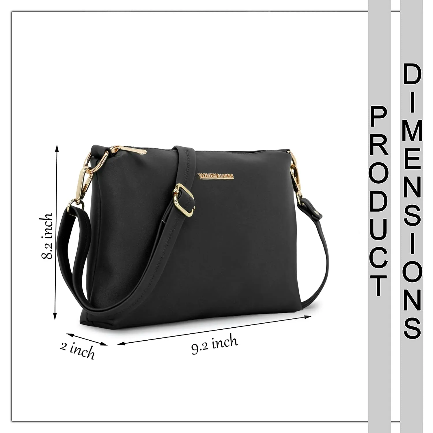 WOMEN MARKS WOMEN'S SLING BAG (BLACK)